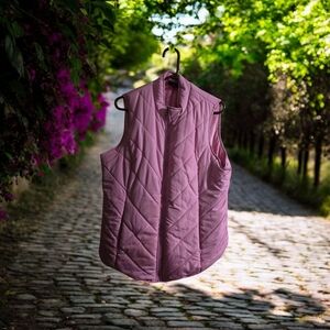 Lane Bryant Pink Quilted Vest